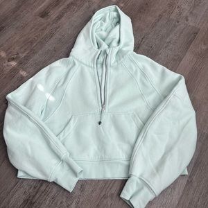 lululemon scuba half zip hoodie in delicate mint